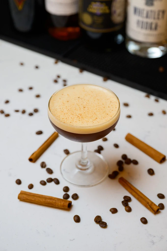Espresso martini from The Bar at the center of Mia Market food court, Miami Espresso martini from The Bar at the center of Mia Market food court, Miami